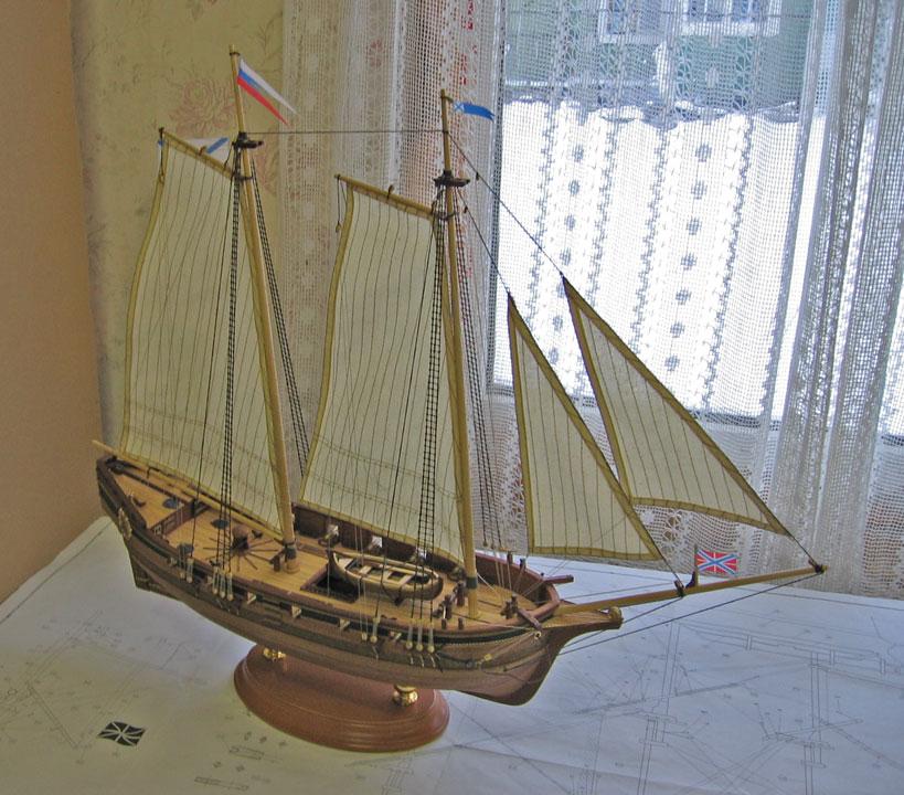 Модель парусника: Яхта Петра I «Транспорт-Роял»
