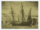 1553 год. Корабль капитана Ченслора «Эдуард Бонавентура» огибает мыс Нордкап. С акварели Марка Майерса.